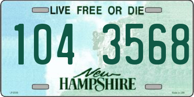 NH license plate 1043568