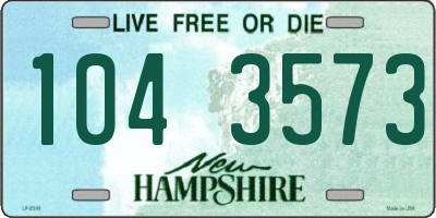 NH license plate 1043573