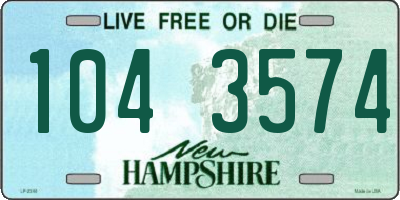 NH license plate 1043574