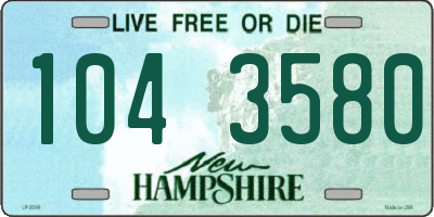 NH license plate 1043580