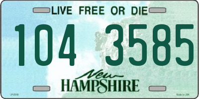 NH license plate 1043585