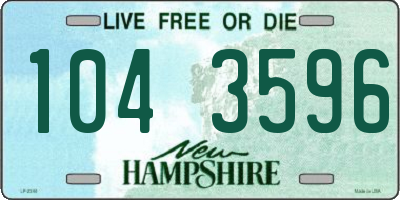 NH license plate 1043596