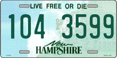 NH license plate 1043599