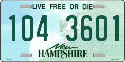 NH license plate 1043601