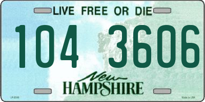 NH license plate 1043606