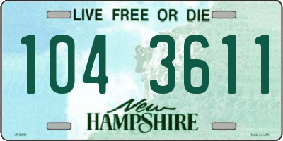 NH license plate 1043611