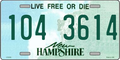 NH license plate 1043614