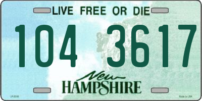 NH license plate 1043617