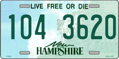NH license plate 1043620
