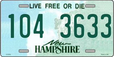NH license plate 1043633