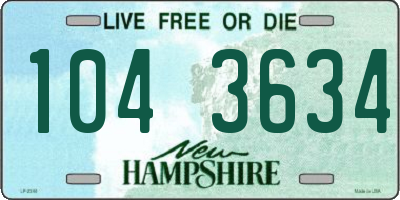 NH license plate 1043634