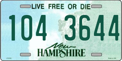 NH license plate 1043644