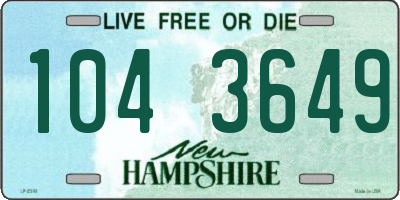 NH license plate 1043649
