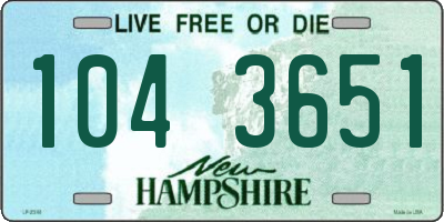 NH license plate 1043651