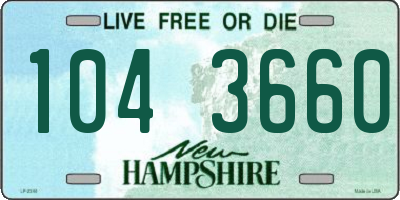 NH license plate 1043660