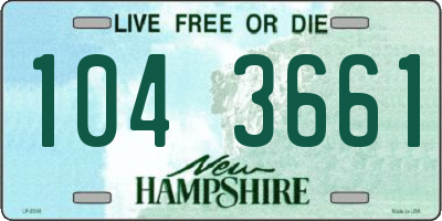 NH license plate 1043661