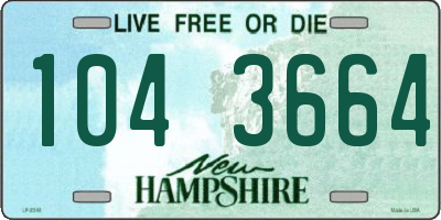 NH license plate 1043664