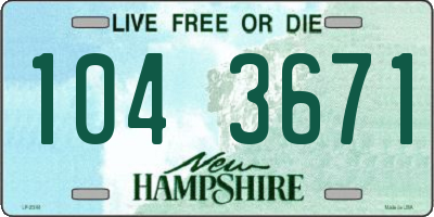 NH license plate 1043671