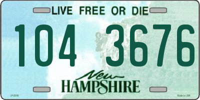 NH license plate 1043676