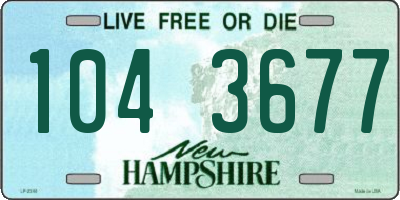 NH license plate 1043677