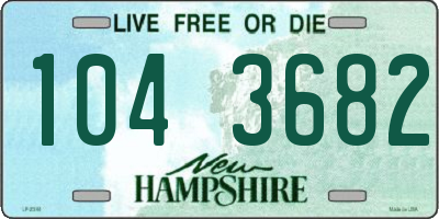 NH license plate 1043682