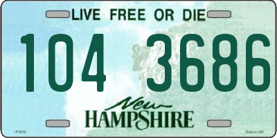 NH license plate 1043686