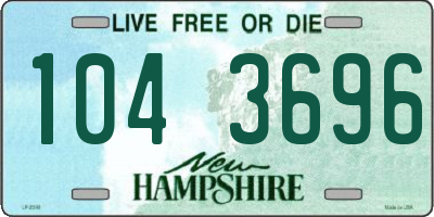 NH license plate 1043696