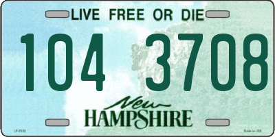 NH license plate 1043708