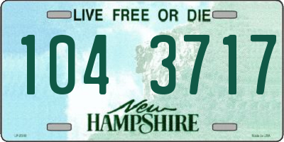 NH license plate 1043717