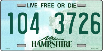 NH license plate 1043726