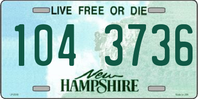 NH license plate 1043736