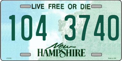 NH license plate 1043740