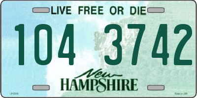 NH license plate 1043742