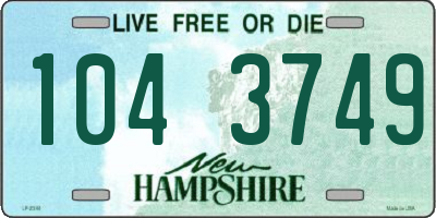 NH license plate 1043749