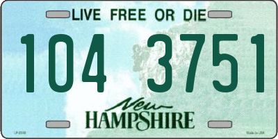 NH license plate 1043751