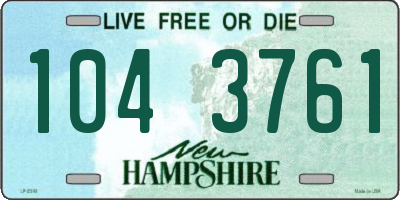 NH license plate 1043761