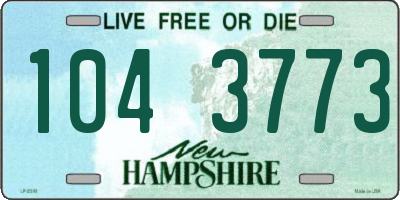 NH license plate 1043773