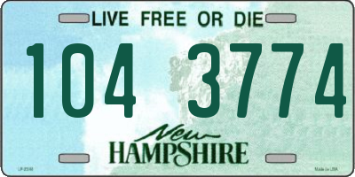 NH license plate 1043774