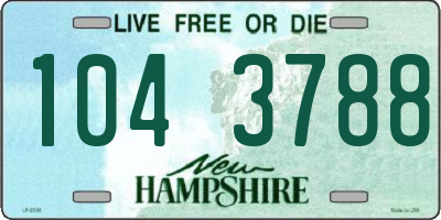 NH license plate 1043788