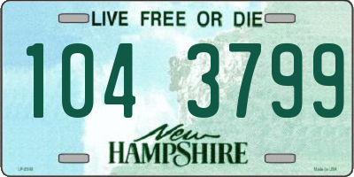 NH license plate 1043799