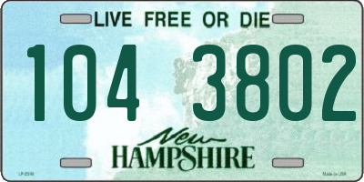 NH license plate 1043802