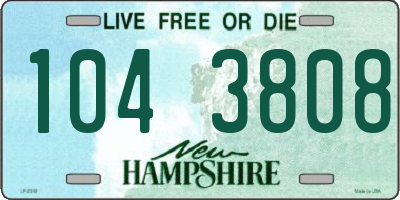 NH license plate 1043808