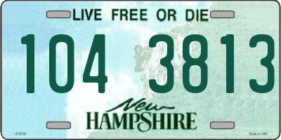 NH license plate 1043813
