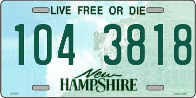 NH license plate 1043818