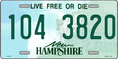 NH license plate 1043820