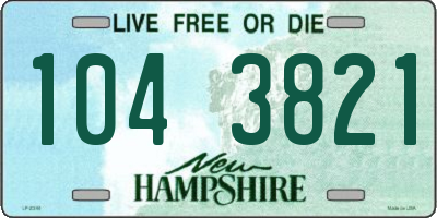 NH license plate 1043821