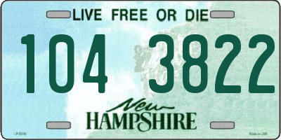 NH license plate 1043822