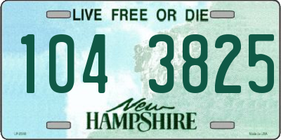 NH license plate 1043825