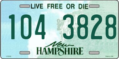NH license plate 1043828