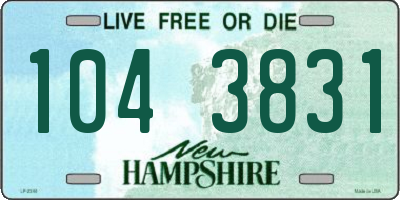 NH license plate 1043831